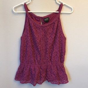 Lace Peplum Tank